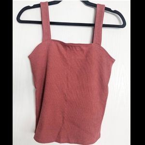 Express Ribbed Square Neck Tank NWT